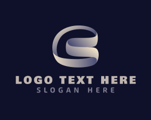 App - Ribbon Letter C logo design