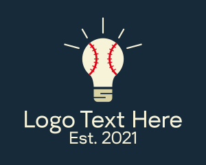 Baseball Team - Baseball Sports Light Bulb logo design