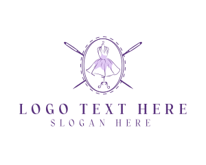 Designer - Fashion Dress Needle logo design