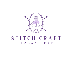 Stitch - Fashion Dress Needle logo design