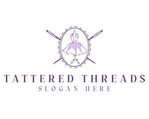 Fashion Dress Needle logo design