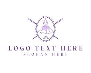 Thread - Fashion Dress Needle logo design