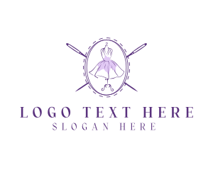 Fashion - Fashion Dress Needle logo design