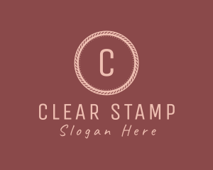 Hipster Rope Stamp  logo design