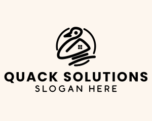 Duck - Bird Duck House logo design