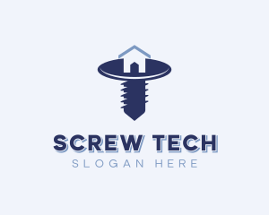 House Construction Screw logo design