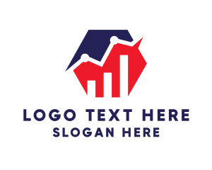 Shareholder - Upward Hexagon Chart logo design