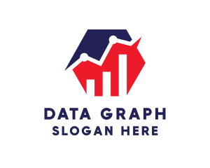 Chart - Upward Hexagon Chart logo design