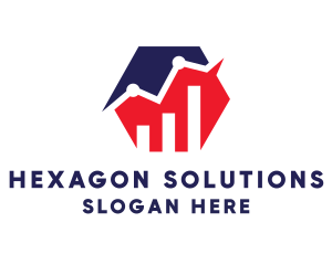 Hexagon - Upward Hexagon Chart logo design