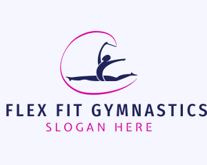 Gymnastics - Ribbon Rhythmic Gymnastics logo design
