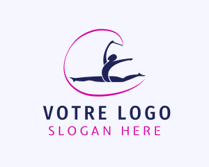 Exhibition - Ribbon Rhythmic Gymnastics logo design