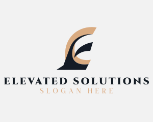 Logistics Shipping Letter E logo design