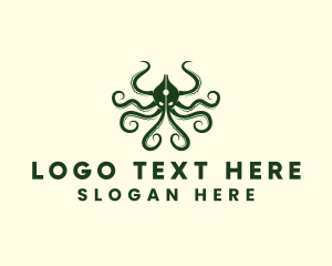 Fountain Pen - Octopus Ink Pen logo design