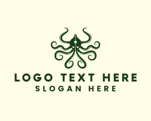 Stick Figure - Octopus Ink Pen logo design
