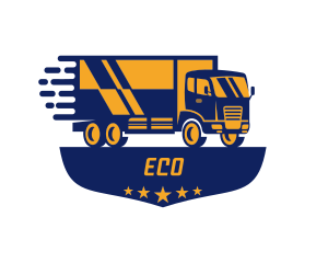 Truck Logistics Cargo Mover Logo