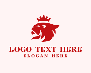 Head - Lion King Crown logo design
