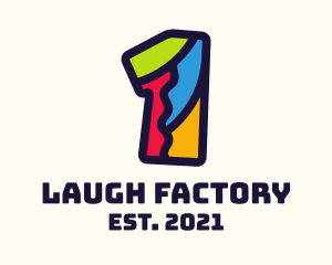 Comedy - Colorful Number 1 logo design