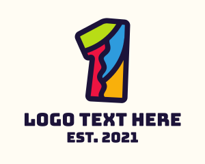 Colorful - Colorful Number 1 logo design