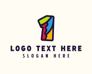 Comedy - Colorful Number 1 logo design