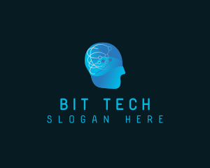 Tech Brain Circuit logo design