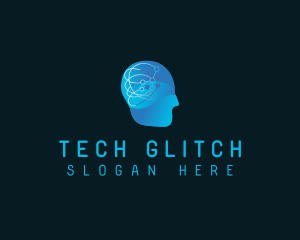 Tech Brain Circuit logo design