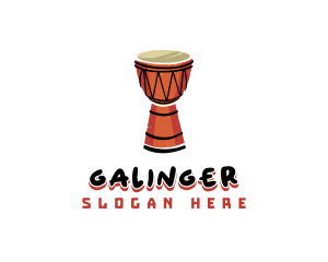 Djembe Musical Instrument Logo