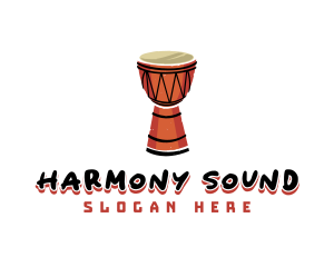 Djembe Musical Instrument logo design