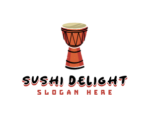 Djembe Musical Instrument logo design