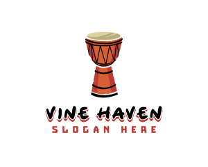 Djembe Musical Instrument logo design