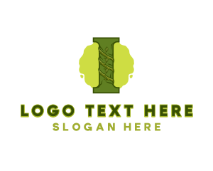 Cafe - Vine Organic Letter I logo design