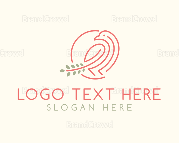 Branch Bird Wreath Logo