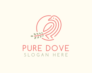 Branch Bird Wreath logo design