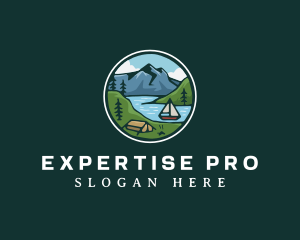 River Mountain Explorer logo design