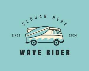 Surf Van Travel Vacation logo design