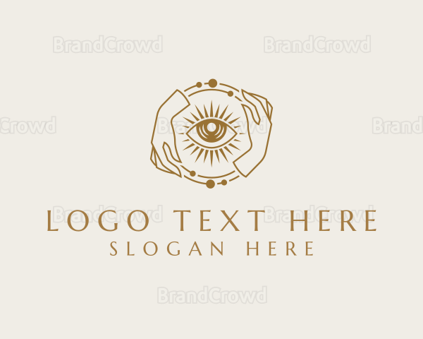 Elegant Hand Eye Vision Logo