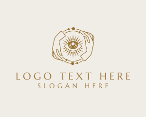 Elegant Hand Eye Vision Logo