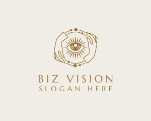 Elegant Hand Eye Vision logo design