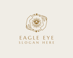 Elegant Hand Eye Vision logo design