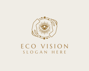 Elegant Hand Eye Vision logo design