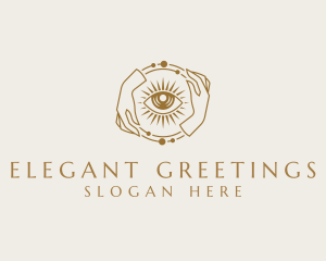 Elegant Hand Eye Vision logo design