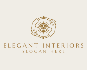 Elegant Hand Eye Vision logo design