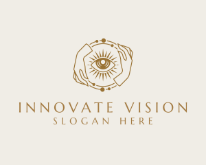 Elegant Hand Eye Vision logo design