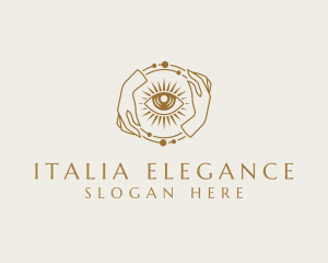 Elegant Hand Eye Vision logo design