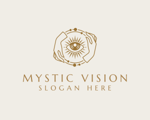 Elegant Hand Eye Vision logo design