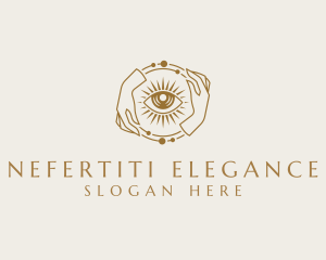 Elegant Hand Eye Vision logo design