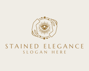 Elegant Hand Eye Vision logo design