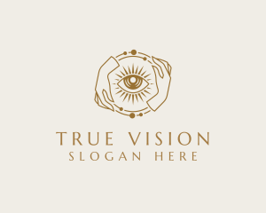 Elegant Hand Eye Vision logo design