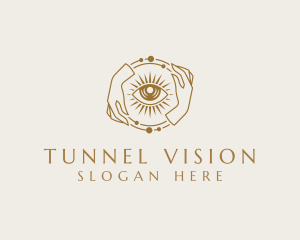 Elegant Hand Eye Vision logo design