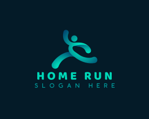 Athlete Fitness Running logo design