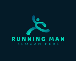 Athlete Fitness Running logo design